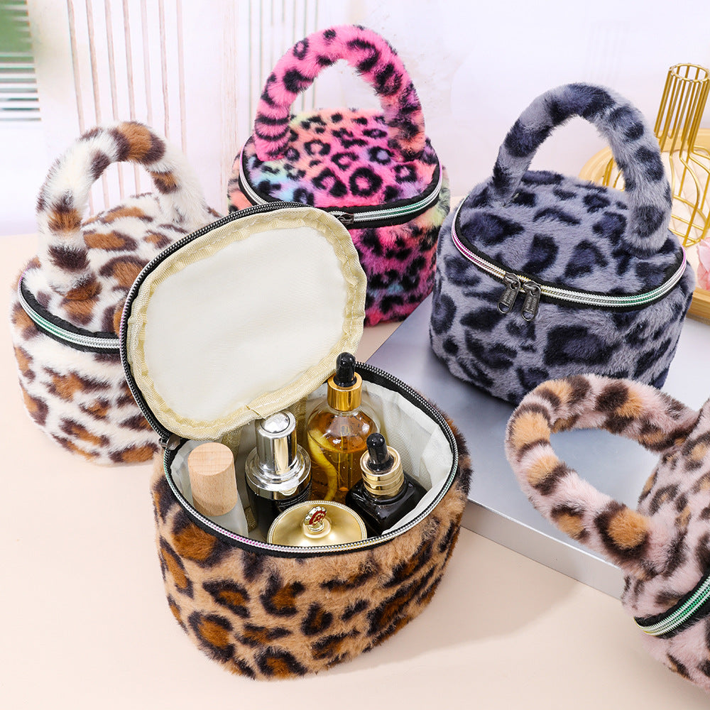 Wholesale Large Capacity Makeup Leopard Print Storage Bag